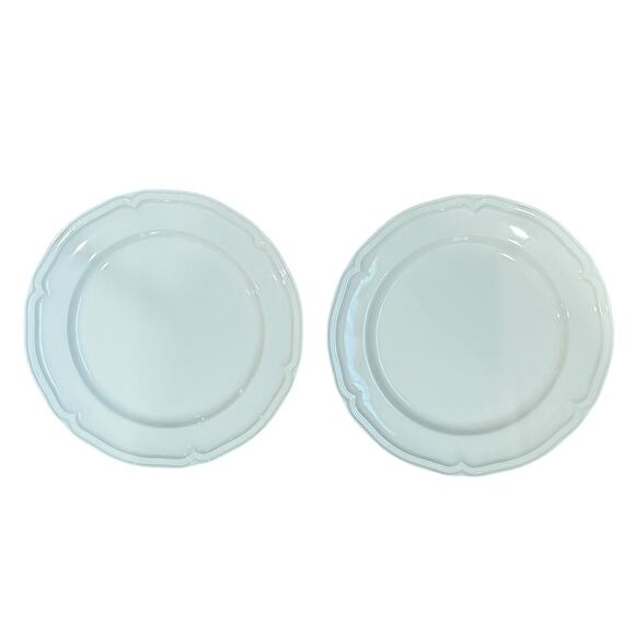 Villeroy & Boch Manoir‎ 1748 White Premium Porcelain 10" Dinner Plates Set of 2 - Picture 1 of 7